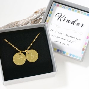 Birth clock necklace with birth time – With one, two or three plates
