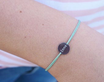 Naamarmband, vriendschapsarmband, gegraveerde armband, kindernaam, gepersonaliseerde armband