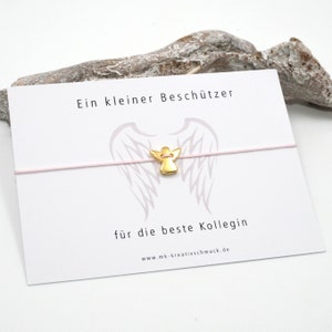 Schutzengel Armband Kollegin - Karte mit Spruch - Geschenk Arbeitskollegin - Beschützer