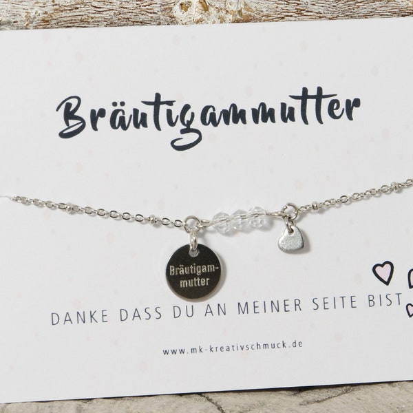 Bräutigammutter Armband Geschenk, Mutter des Bräutigams