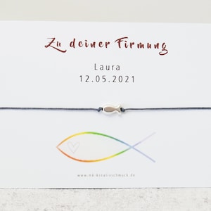 Armband Firmung personalisierter Karte Geschenk zur Firmung