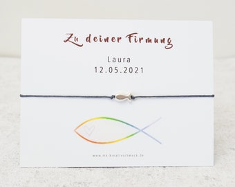 Armband Firmung personalisierter Karte Geschenk zur Firmung