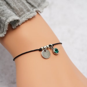Personalisiertes Geburtsstein Armband mit Gravur und Karte für Frauen und Mädchen