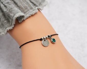 Personalisiertes Geburtsstein Armband mit Gravur und Karte für Frauen und Mädchen