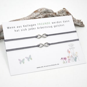 Kollegen Geschenk - Freundschaft - Arbeitskollegin beste Freunde - Arbeitskollege - Geburtstag - Weihnachten - Armband mit Karte