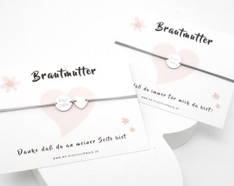 Brautmutter Armband Geschenk personalisiert mit Karte