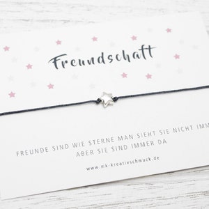 Freundschaftsarmband Glücksbringer Armband Freunde sind wie Sterne Bild 3