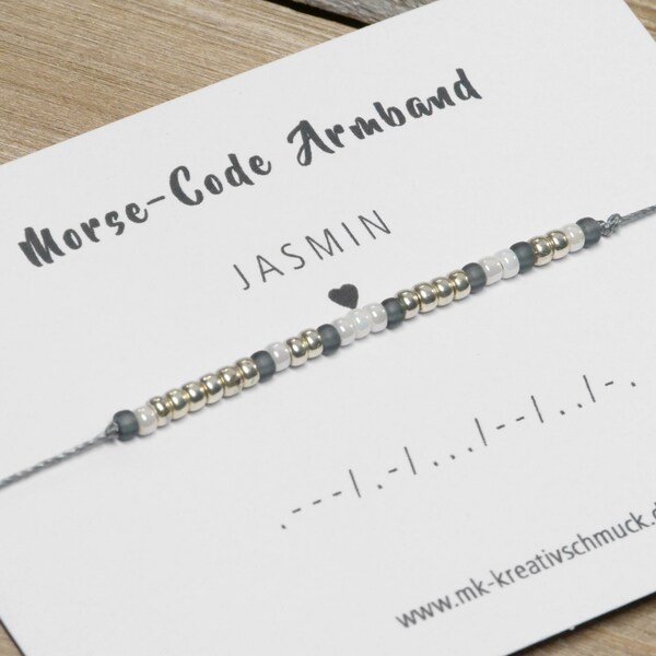 MORSE-CODE Armband personalisiert - Armband mit Wunschname oder Wort nach Wahl - Filigranes Armband - Geschenkidee Frauen - Wunscharmband