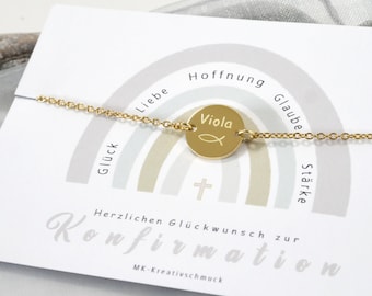 Bevestigingsarmband - communiegeschenk - bevestiging - gepersonaliseerde armband - roestvrij staal - zilver, goud, roségoud