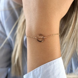 Geschenk Trauzeugin Armband – personalisiertes Andenken - Wunschgravur - Silber, Gold und Roségold