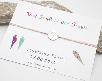 Armband Schulkind Schultüte Mädchen Junge personalisiert