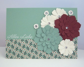 Geburtstagskarte Blumen Etsy
