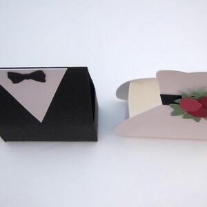 Packaging for the wedding Bride and groom Bridal couple Money gift black and white handmade image 4