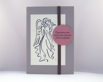 Mourning Card -Angel- Handmade Condolence Card Compassion