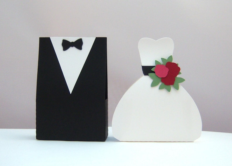 Packaging for the wedding Bride and groom Bridal couple Money gift black and white handmade image 1