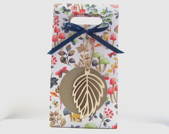 Packaging -Leaf- Gift Forest Mushrooms Autumn Sweets Handmade Guest Gift