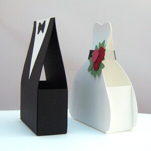 Packaging for the wedding Bride and groom Bridal couple Money gift black and white handmade image 2