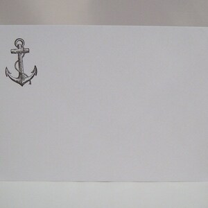 Birthday card Greetings Anchor blue white Birthday card Greeting card maritime handmade image 5