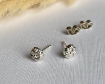 Mother Earth Earrings, Organic Studs, Gaia Studs, Handmade in Sterling Silver, ethical jewellery, gifts for her