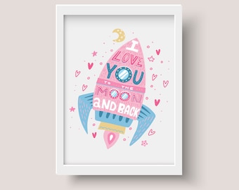 Te amo a la luna y a la huella de fondo