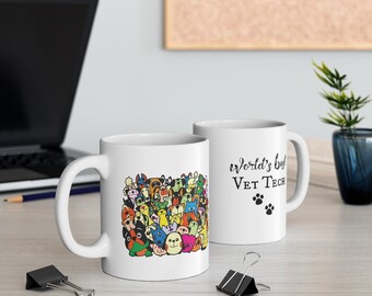 Regalo de la taza de world's Bet Vet Tech (con dibujos animados)