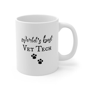World&#39;s Bet Vet Tech Mug Gift (text only)