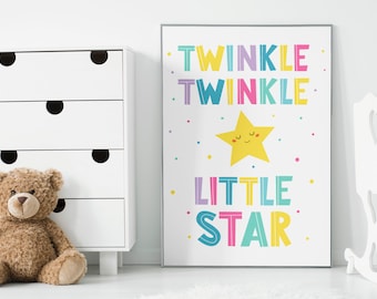 Twinkle Twinkle Little Star Multicolor Print
