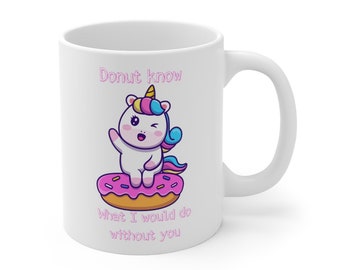 Donut sabe lo que haría sin ti regalo de taza de unicornio