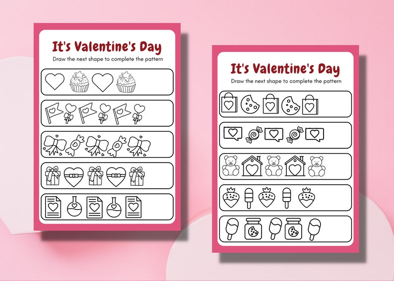 Printable Valentine's Day Worksheets/kids Activities/valentine's Day Activity Sheets/printable ...