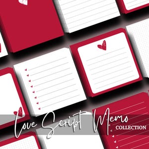 Walentynki Śliczne Memo Pads Notatnik Do Wydrukowania Papeteria Śliczne Walentynki Karteczki Samoprzylepne Śliczna Kolekcja Papeteria Śliczne Notatniki 3x3
