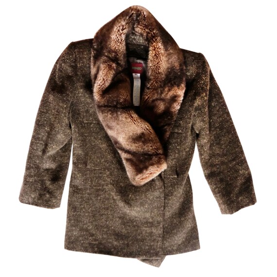 Kenzo coat with removable fake fur