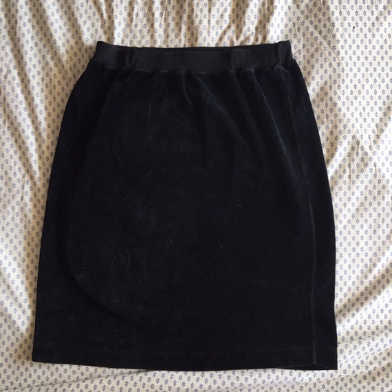 Vintage Sonia Rykiel Black Velvet Skirt | Etsy