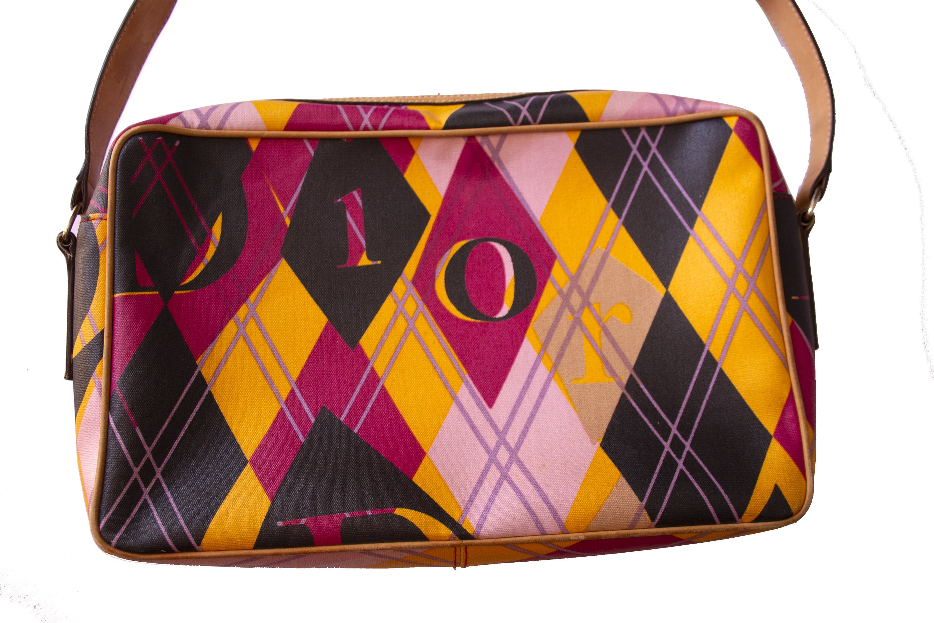 Bowling boston bag in harlequin leather Golf Dior collection by Galliano