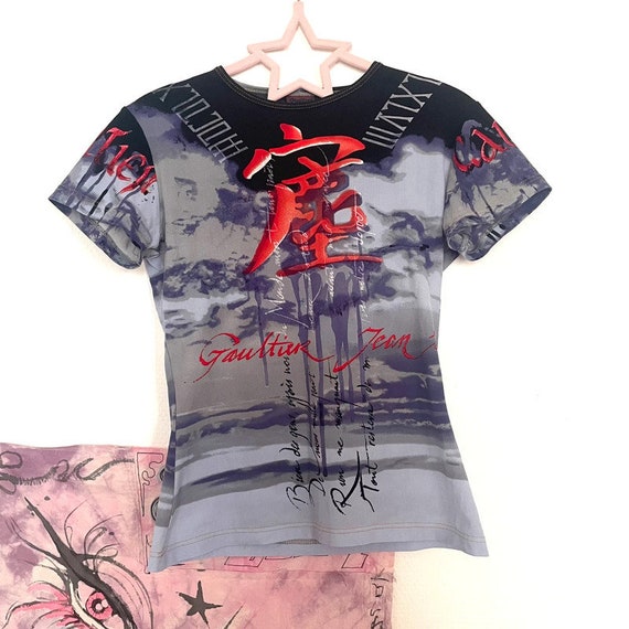 Jean Paul Gaultier パワーネット 面白 カットソー Y2Kアーカイブ Jean Paul Gaultier パワーネット 面白 カットソー Y2Kアーカイブ