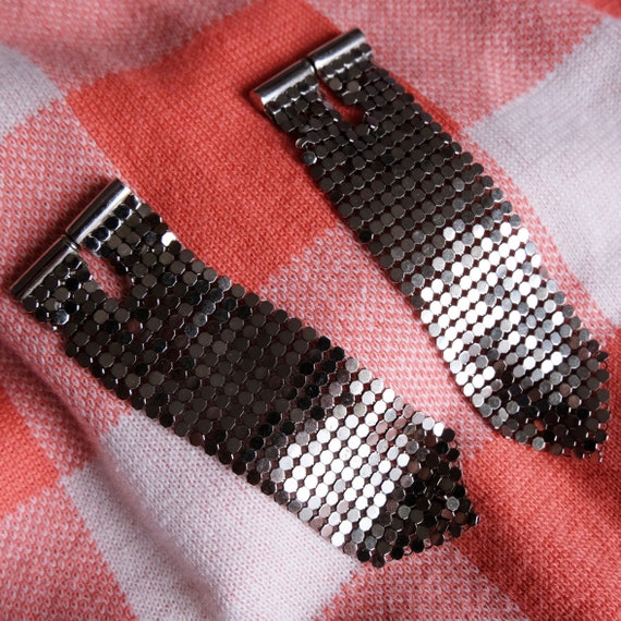 Paco Rabanne mesh silver earrings