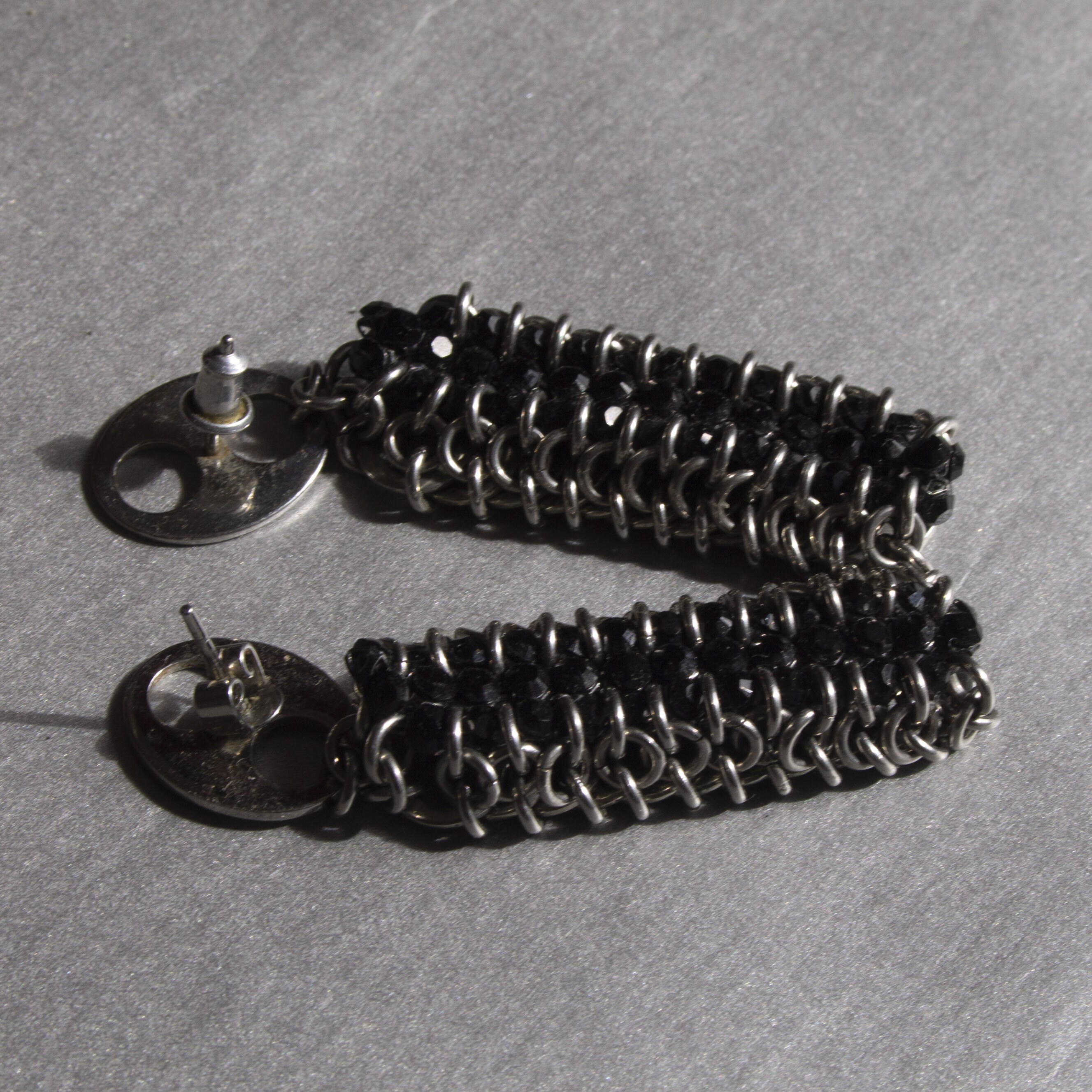 Boucles D'oreilles Paco Rabanne Rare Butterfly | Design Pixel Et Strass | Authentique, Occasion En Bon état