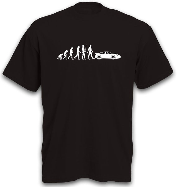 classic 911 Evolution of Man car t-shirt