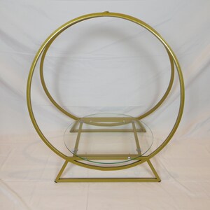 Metal Cake Stand / Wedding Decor / Wedding Metal Round Stand / Glass panel