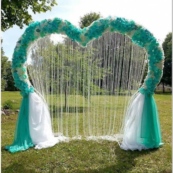 Arco di nozze a forma di cuore, autoportante, cornice per matrimonio, 200 x 210 cm, forma di cuore, arco per palloncini, fiori, adatto per matrimoni, feste di compleanno, banchetti e altre