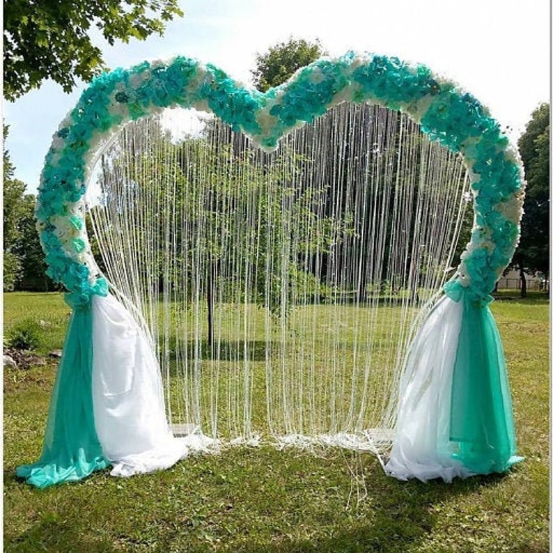 Wedding Heart Metal Arch Floral Arch Ceremony Flowers Etsy