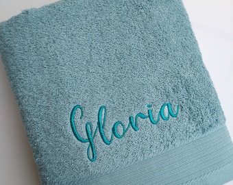 Hand bath sauna towel, name, personalized, embroidered, communion, guest towel, gift, Christmas, embroidery, bath towel with name, Mother's Day, Easter,