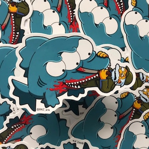 Blinky x Jaws - Simpsons Sticker
