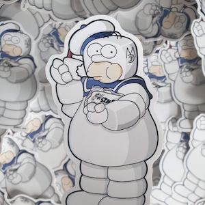 Marshmallow Homer: Ghostbuster - Simpson Inspired Sticker