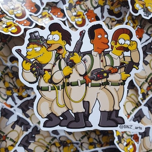 Who You Gonna Call? Ghostbusters - Simpson Style Sticker