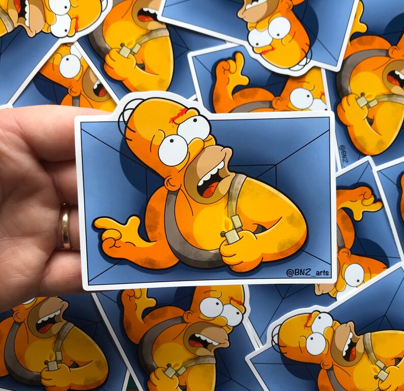 May include: A yellow cartoon character with a scared expression is trapped in a blue box. The character is wearing a brown harness and holding a lit match. The text "@BNZ_arts" is visible in the bottom right corner of the image.