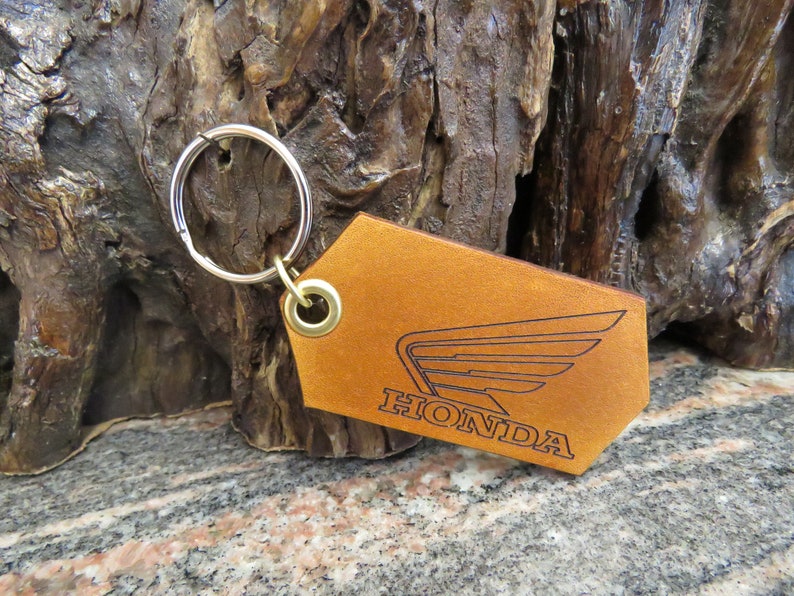 Honda Key ring Genuine leather motorcycle key chain 645 Etsy