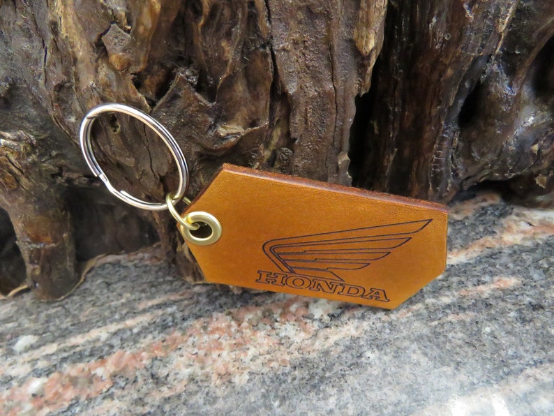 Honda Key ring Genuine leather motorcycle key chain 645 Etsy