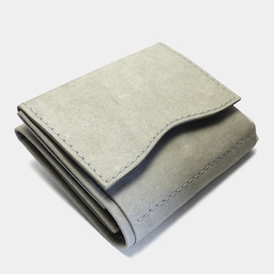 Minimalistisches Portemonnaie für Männer – Veganes Graues Wallet – Klein, Ultraleicht, Reißfest – Trifold Design mit Münzfach – Geschenkidee