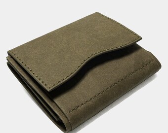 Small, compact men's wallet – mini paper wallet with coin pocket, 4 card slots, vegan wallet for men, gift for him