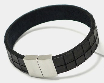 Starbeit bracelet "Leather Star KT54" black